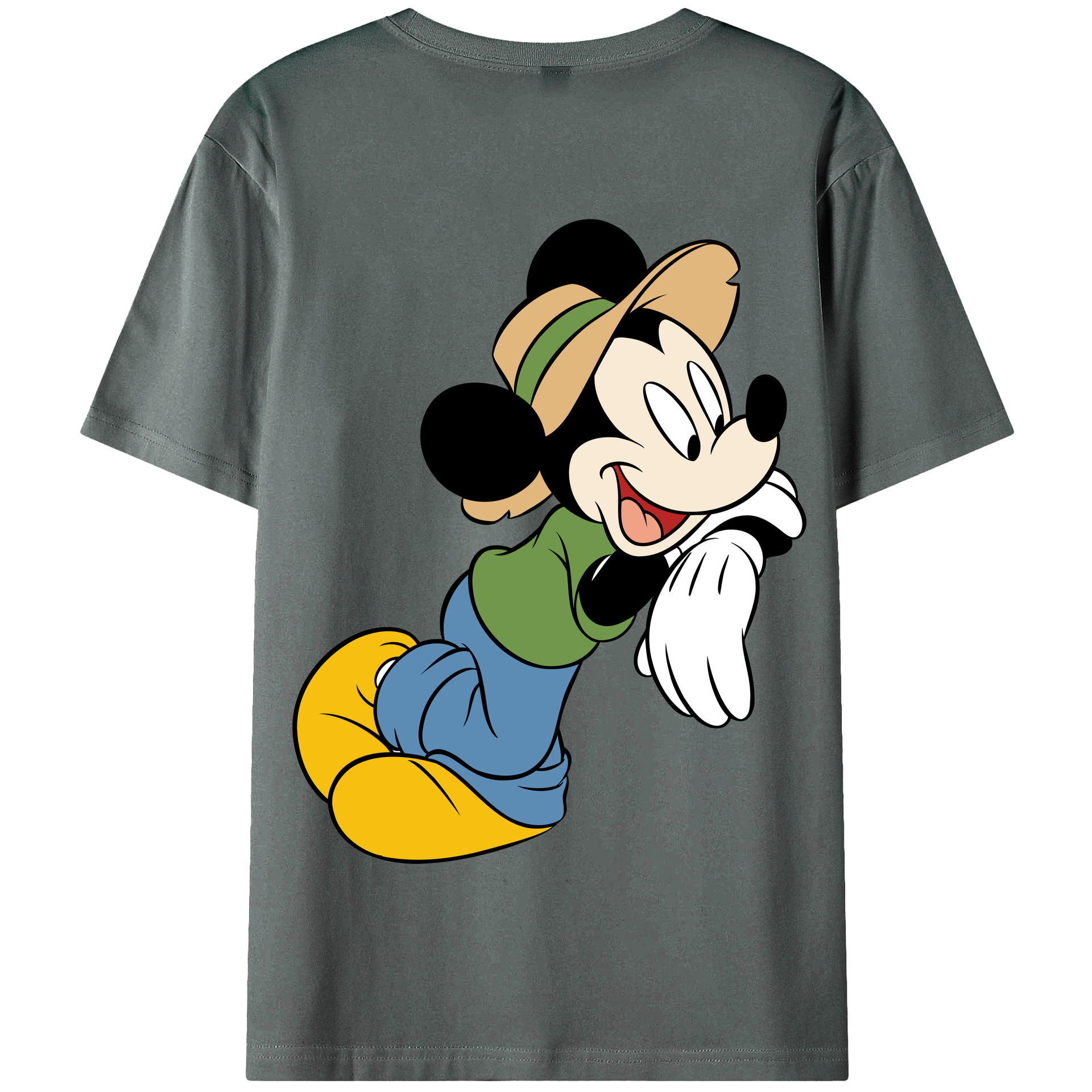 （画像用） ミッキーマウス Mickey Mouse 綿100％半袖Tシャツ（背面プリント）